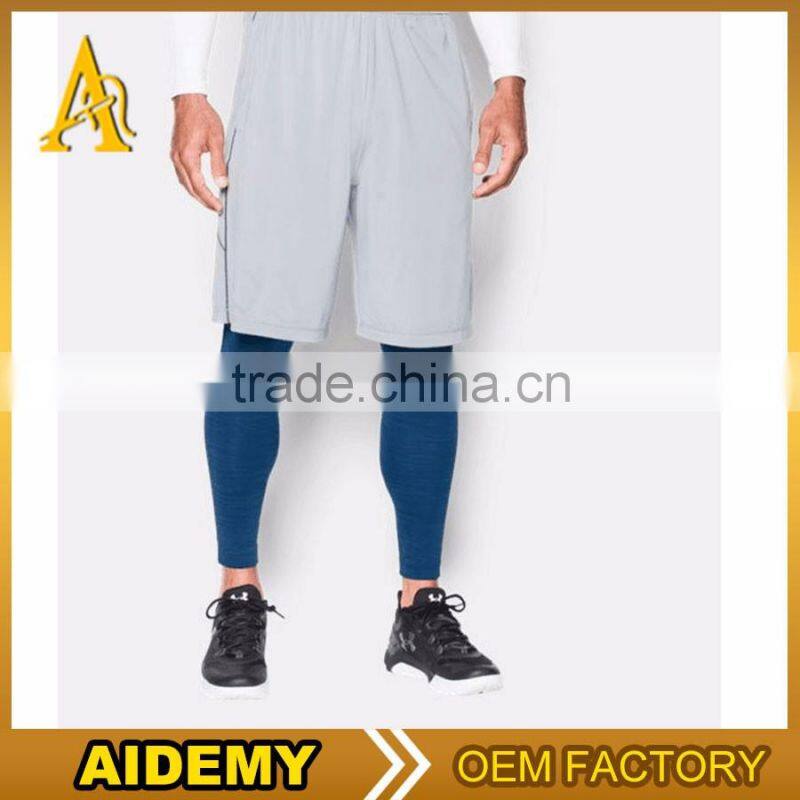 Top quality breathable supplex men running leggings