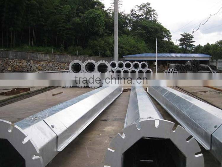 street pole steel pole price galvanized street lighting pole 12m