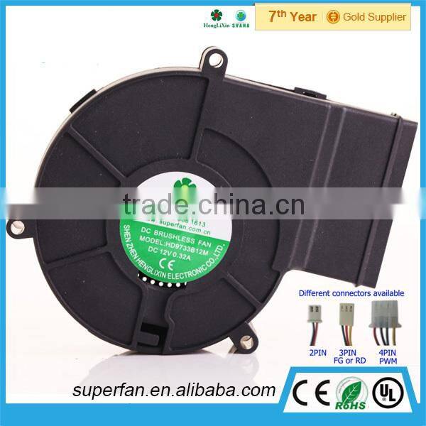 Ball bearing axial cooling DC fan 9733 bower fan