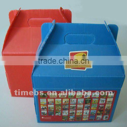 pp corrugated plastic box with fabric lid