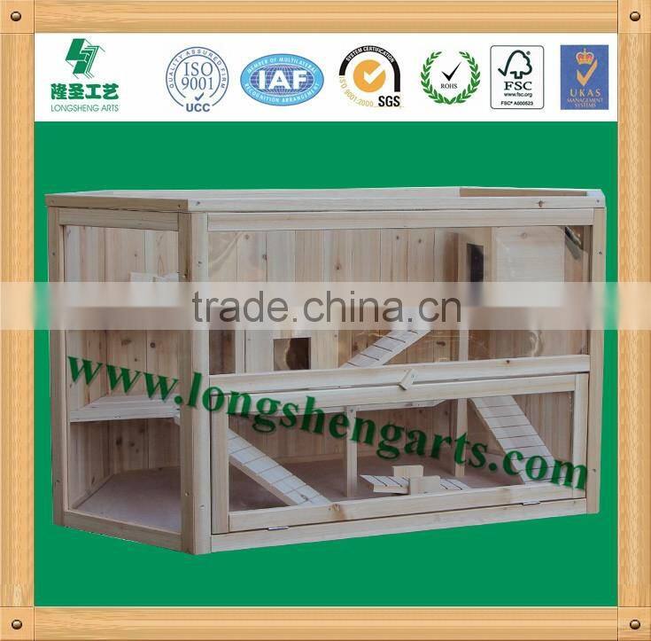 Wooden hamster cage