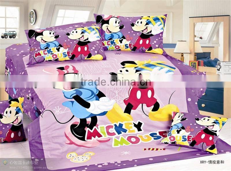 100%cotton bedding set,mickey duvet cover