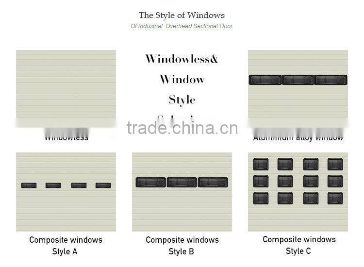 Industrial insulated sectional panel door,automatic sectional panel door