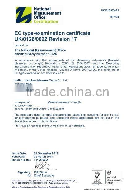 Jianghua Led light Self lock jh873x 27foot Power tape hand tools measuring tape