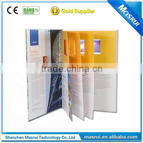 2015 New 4.3 Inch Video Brochure ,LCD Video Booklets with Multi-pages for trade show