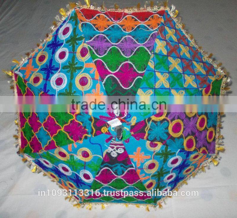 Decorative Beautifull handmade Bohemian Embroidered Umbrella