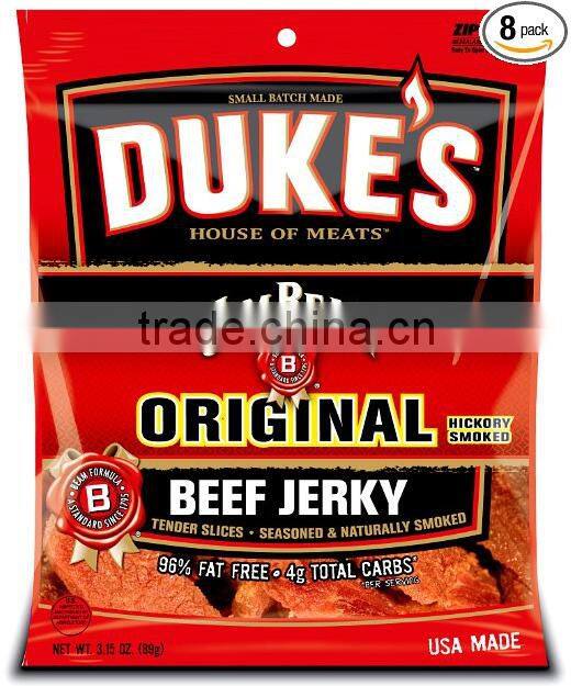 High quality custom printed beef jerky packaging bags