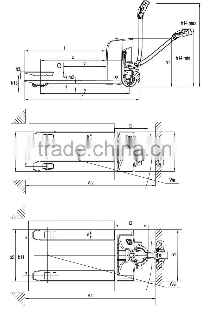 Power Pallet Truck 1.5Tonne Capacity