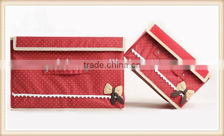 Sweet Bowknot non-woven collapsible storage box