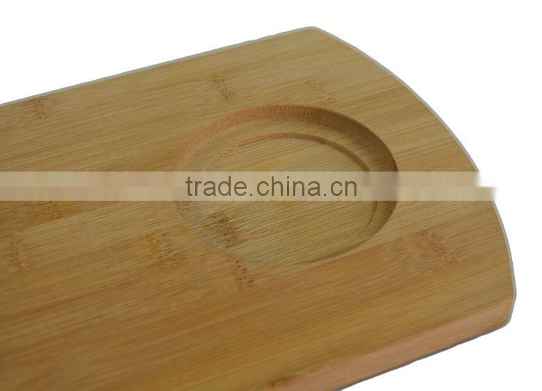 TF175 / Bamboo Serving Board Counter Tableware Lap Tray for Stainless steel Ceramic Bowl