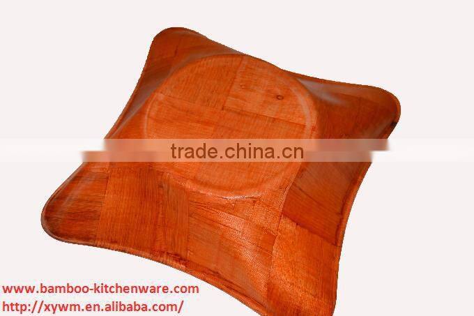 Cheap UFO Star Shape Big Woven Wood Bowl