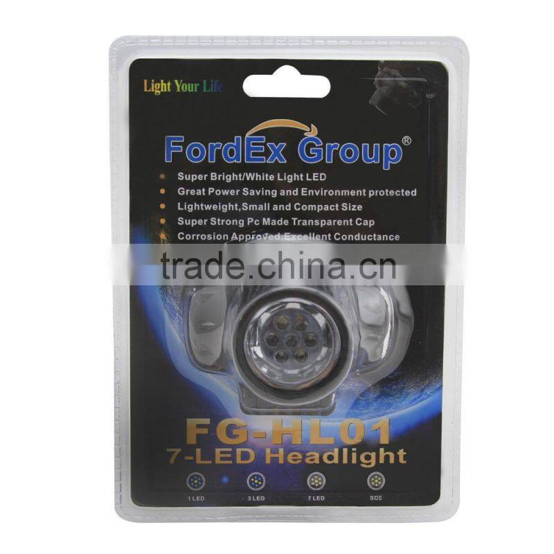 Fordex Group 7 LED Headlamp Headlight, Water Resistant , Head Safety Lamp, Flash Light For Cycling, Climbing, Mountain Biking