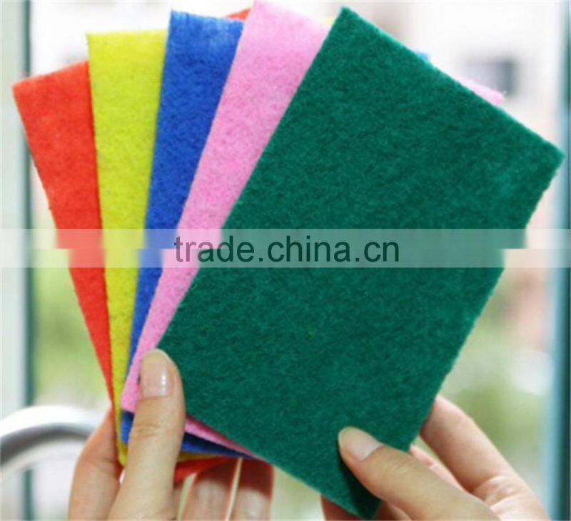 Non-scratch scouring pad,colorful nylon dish washing scouring pad