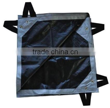 15' x 54' Dry Top Super Heavy Duty Silver/Black 12-mil Hay Tarp,15' x 54' Hay Tarp - Silver Black Poly