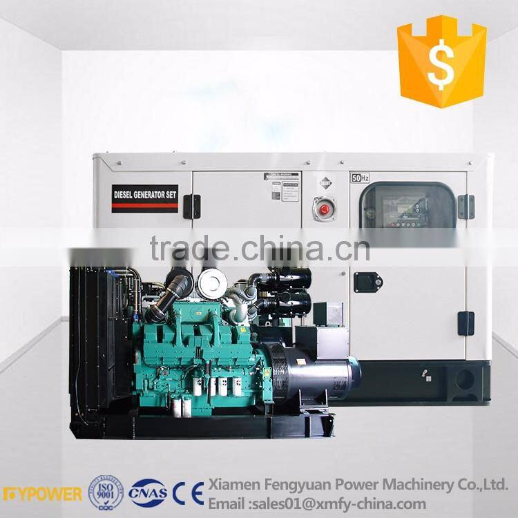Super silent 640kw 800kva soundproof canopy type cummins engine generator set