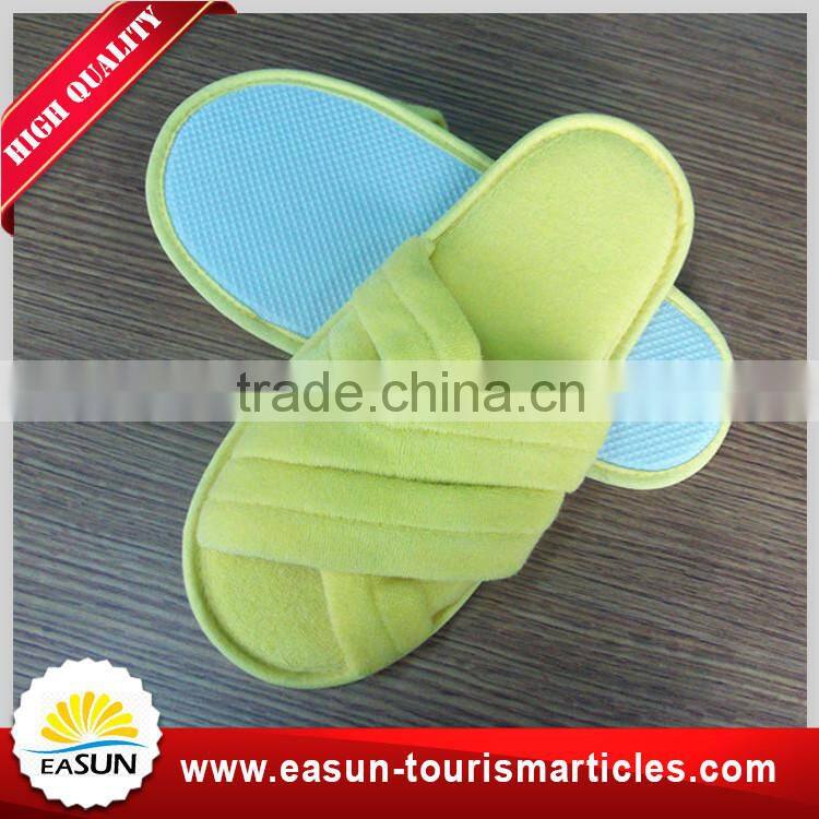 Best selling cheap white color terry towel disposable flip flop hotel slipper
