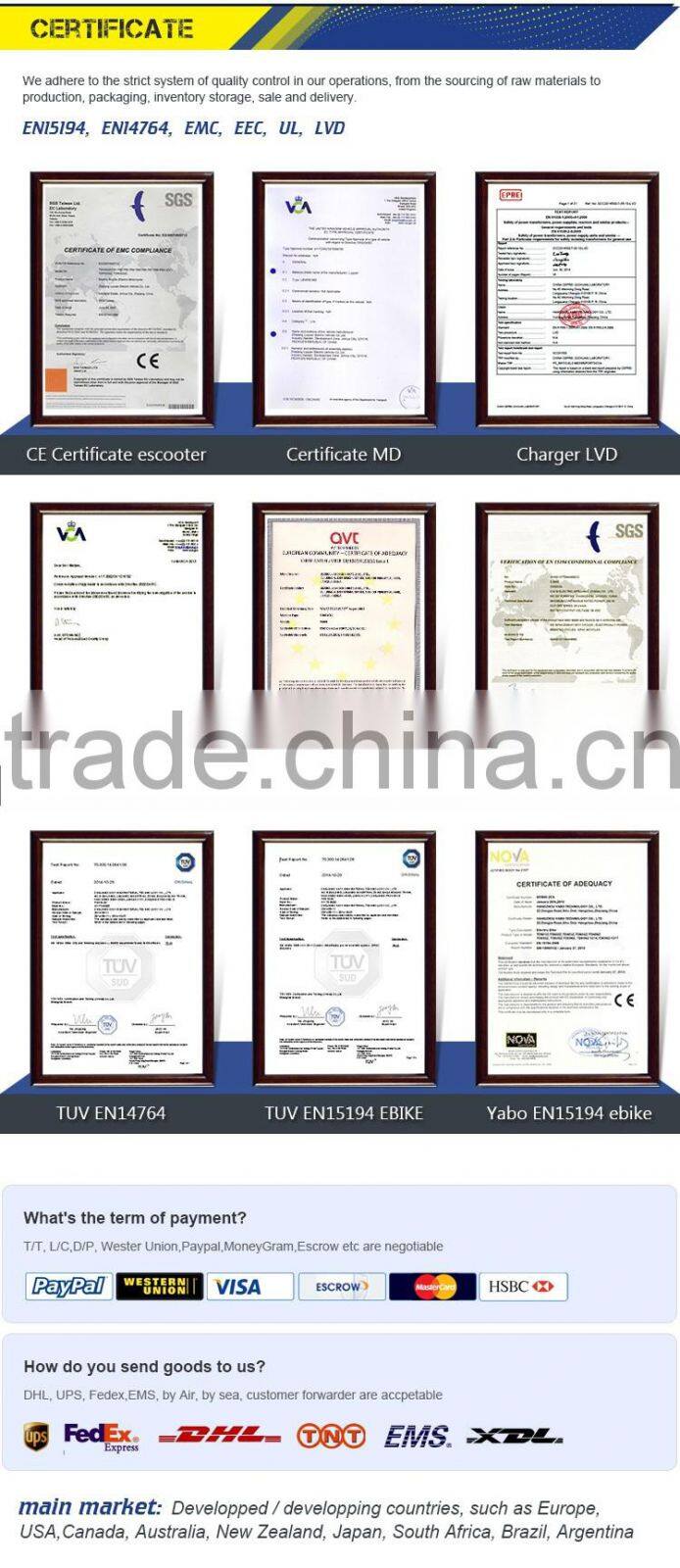 powerful electric moped scooter 2000W motor 82V electric motocycle