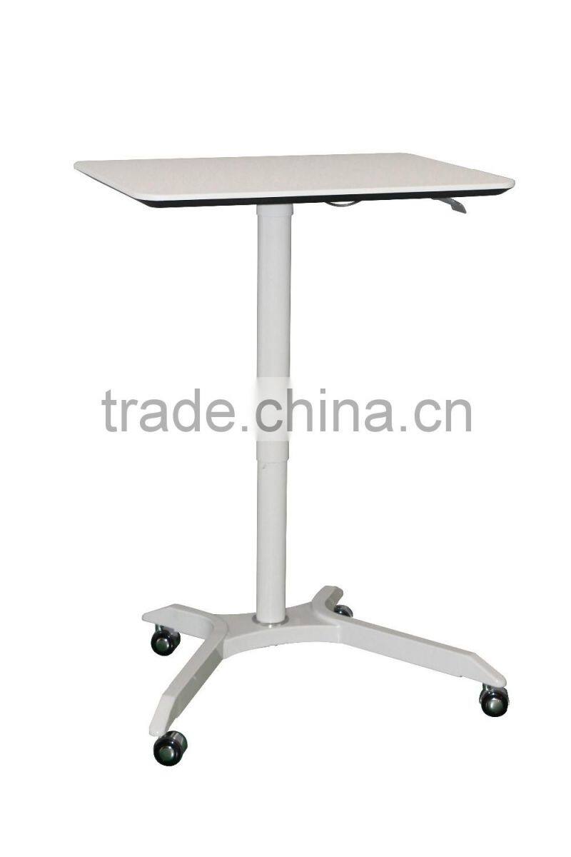 Movable sit to stand laptop table for office