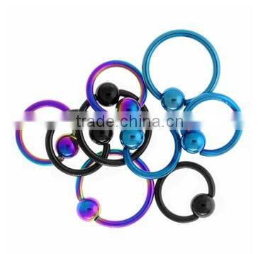 The hot sale Crystal Purple Titanium BCR Captive Ring nose & lip rings