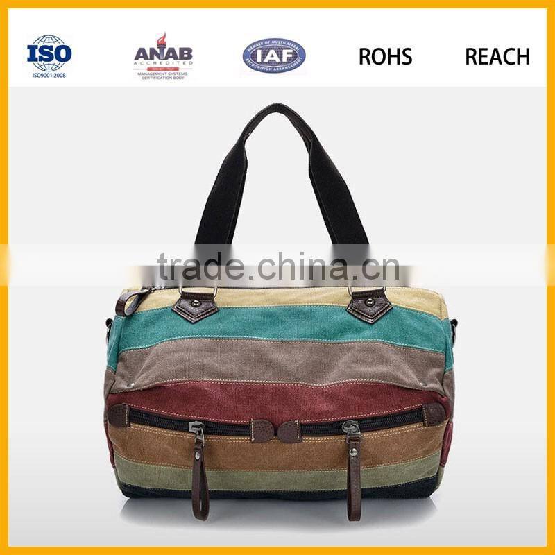 Fashionable Colorful Canvas Travel Bag Handbags Diaper Bag Leisure Bag