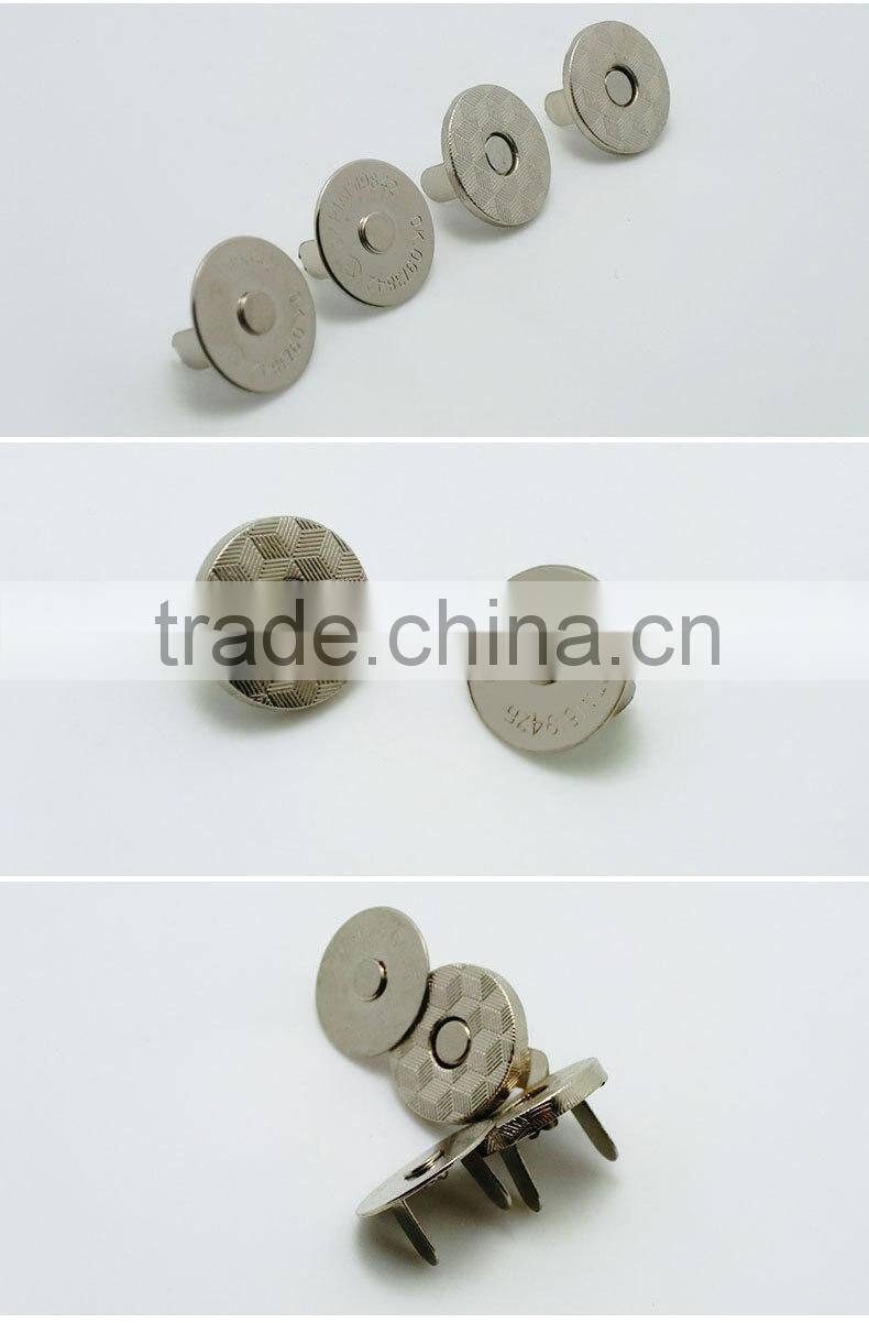 Wallet metal fitting silver magnetic snap 12*2mm for wallet