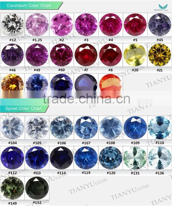 Wholesale Round Blue Synthetic Spinel Gemstone Dark Blue Sapphire