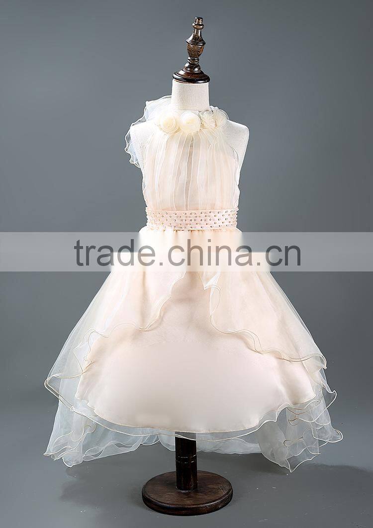 high quality girl's trailing wedding dress kids wedding dress summer flower girl dress skirt gauze white trailing skirt girls