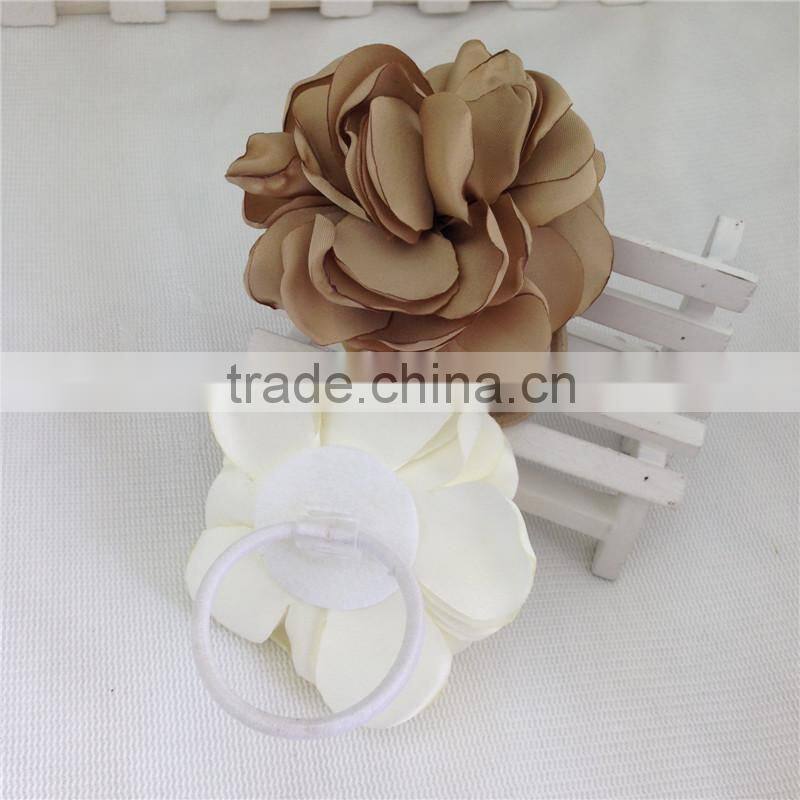 4inch High Quality Hair Flowers with Elastic Hairband for Pony Tail Holder Kids Hairband Children Headwear Baby Accessories