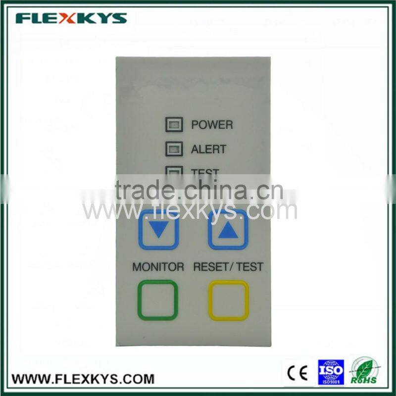 New design embossed keys metal dome tactile PCB memrbane switch with LED intergrated