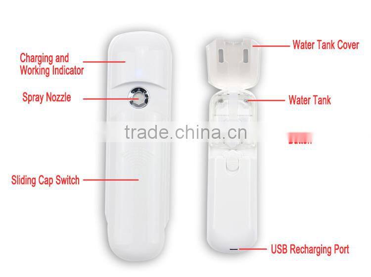 handheld rechargeable nano beauty Facial skin moisture Mist Sprayer