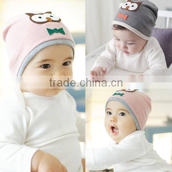 New Baby Boys Girls Hat Cotton Blends Caps Newborn Infant Baby Hat Owl Print