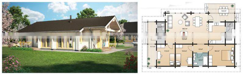 2015 Latest Design Wooden Prefabricated Bunglow for Sale