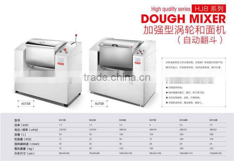 100L HJ50B Electric Tipping Used Commercial Horizontal Dough Mixer