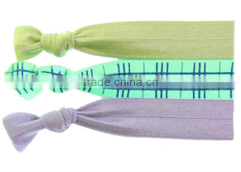 Plain Hot Elastic Hair Tie /popular tie dye knotted hair band