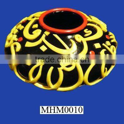 Geometric Enameled Ceramic Vase