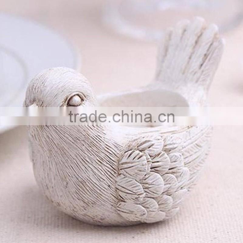 Popular Resin Elephant and bird Tea Light Candle holder as wedding party gifts