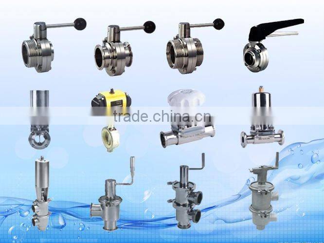 Stainless steel sanitary butterfly valve