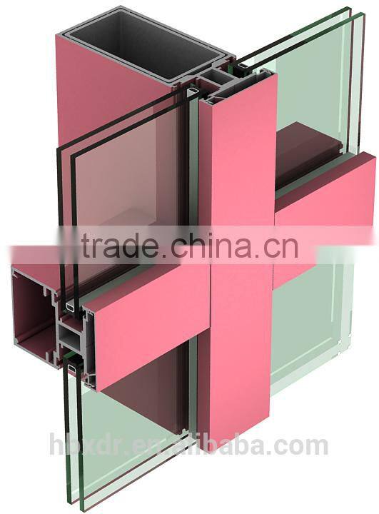 alibaba china supplier ! aluminum profile used on curtain wall