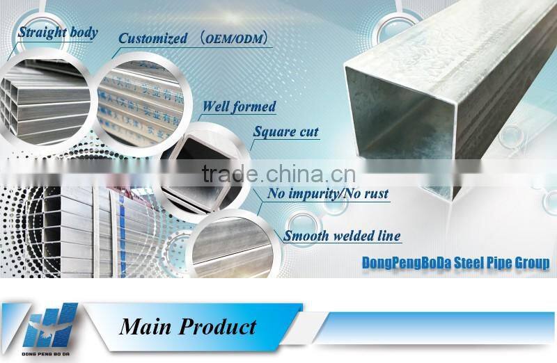 erw carbon pre galvanized square steel tubing gi Pipe 50X50