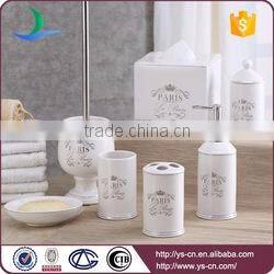 Red flower promotional gifts ceramic square bathroom set