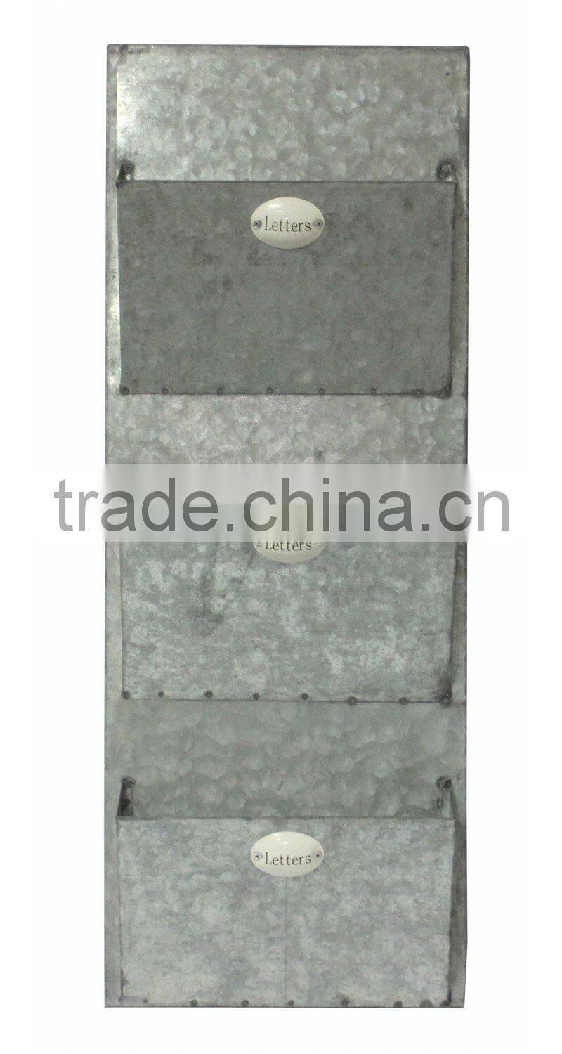 antique design 2 Slot Hanging Metal Mailbox