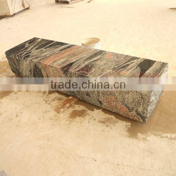 Chinese Juparana Multicolor Red Granite Outdoor Stone Chair