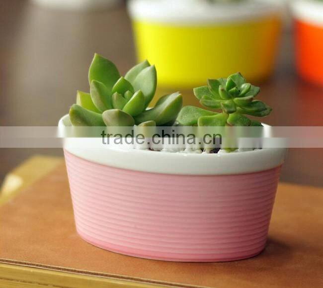 New design ship shape colorful ceramic flower pots for livingroom