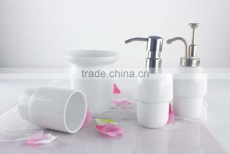 Factory wholesale hotel porcelain bathroom accessories, ceramic bath accessories
