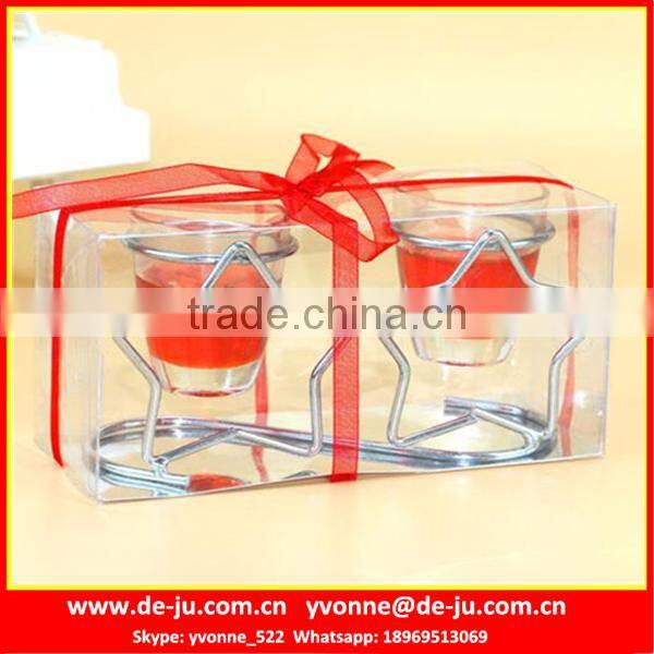 Rose Color Gel Wax Stainless Steel Holder Cup For Candles