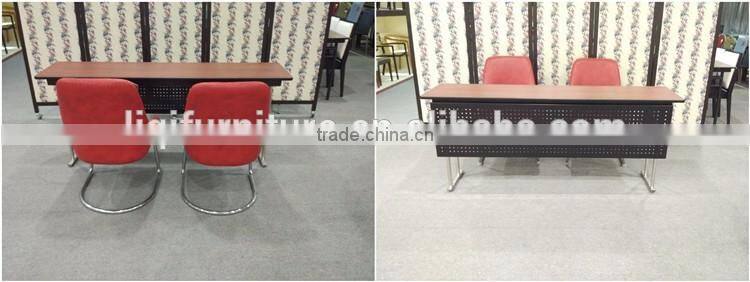 New Style Comercial Banquet Rectangular Training Tables with Folding Legs and metal mask