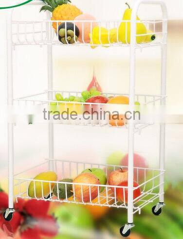 Wholesale Stock 3 Layer 4 Layer Stainless Steel With Block Movable Kitchen Storage Rack