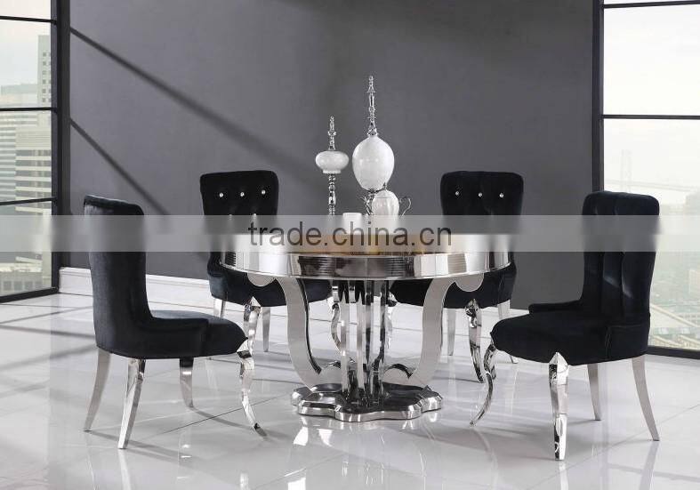 Wedding events golden stainless steel bar table