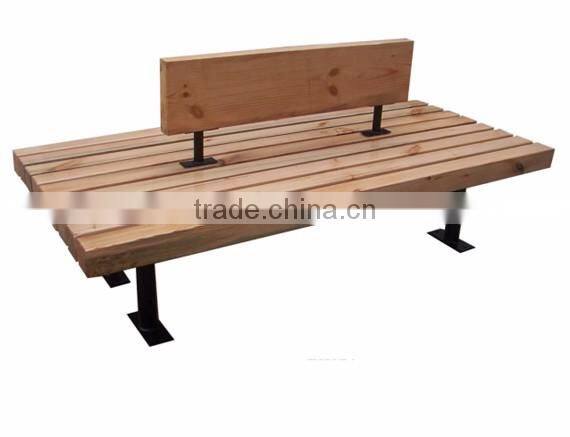 outdoor wooden bench for visitors
