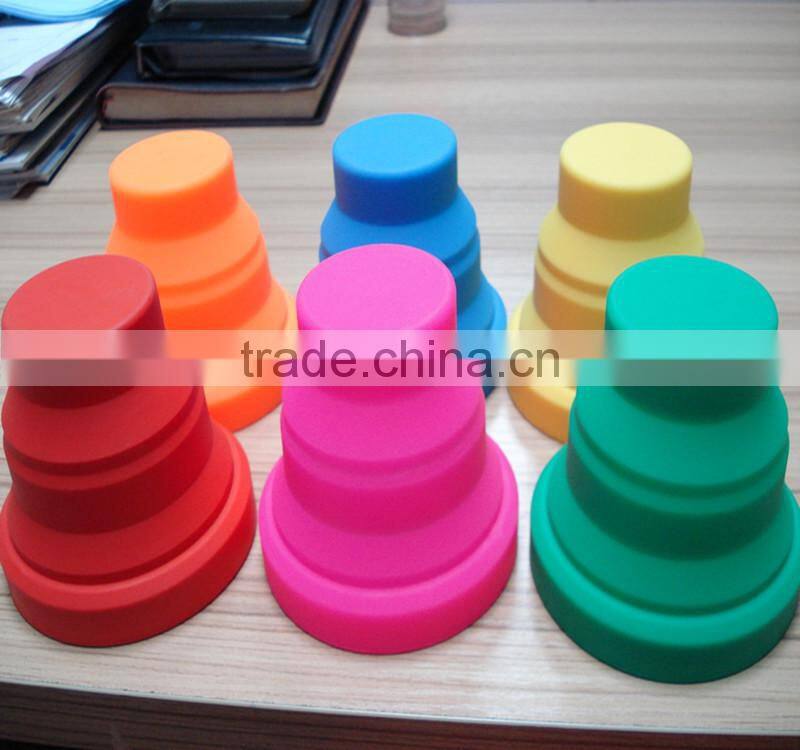 Silicone Folding Cup Telescopic Collapsible with Lid Outdoor Travel Camping